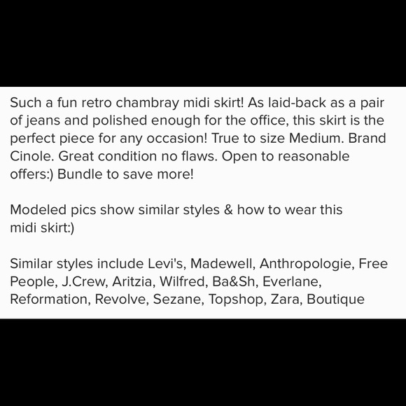 Vintage Denim Parisian Midi Skirt - Picture 8 of 10